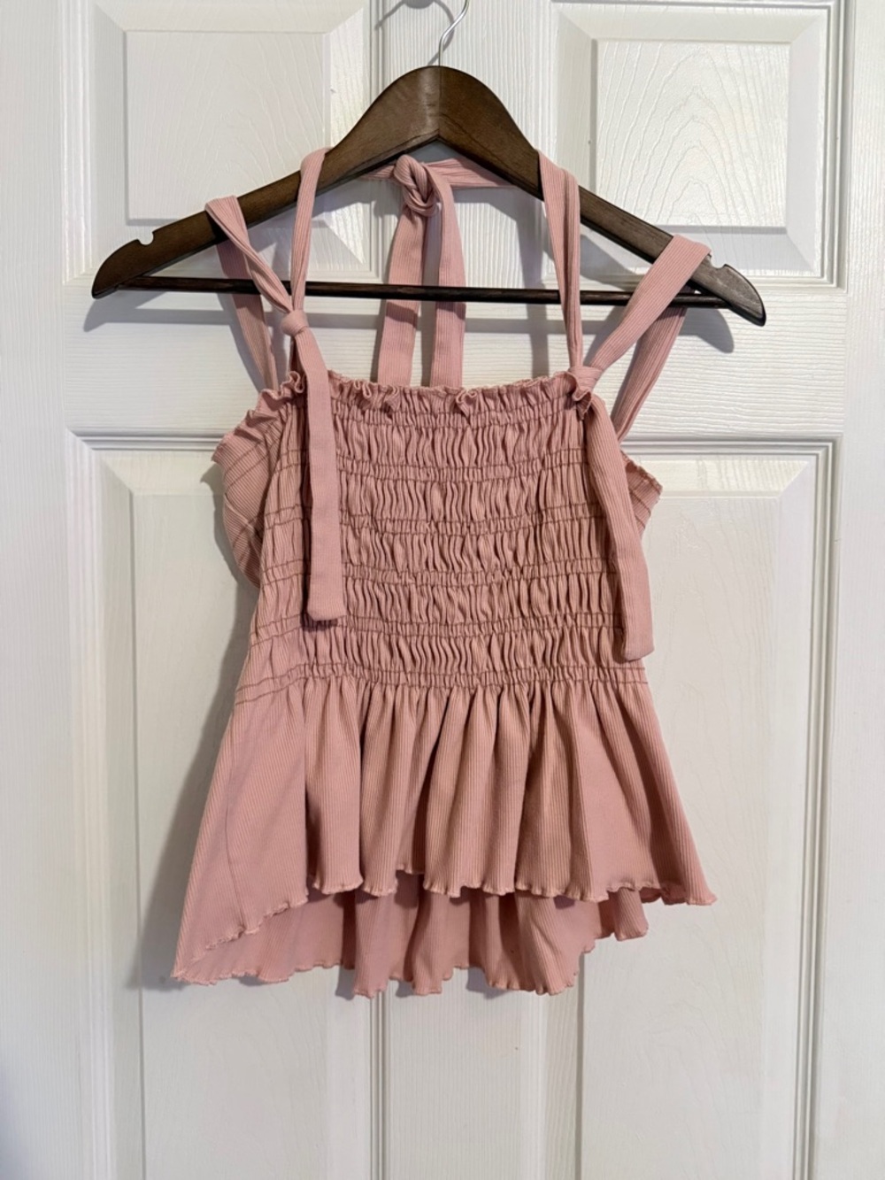 Altar'd State Blush Pink Smocked Tank Top